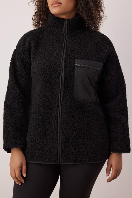 Trendyol Curve Damen Schwarz Einfarbig Lang Oversize Große Größen Sweatshirts - Image 2
