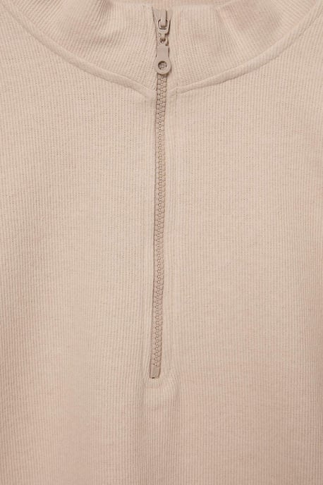 Trendyol Curve Damen Beige Einfarbig Lang Oversize Große Größen Sweatshirts - Image 4