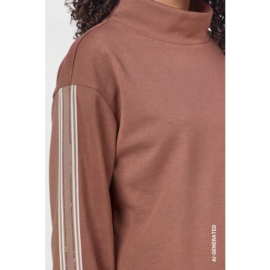 Monari Sweatshirt mit Streifen 810534 552 tiramisu - Image 4