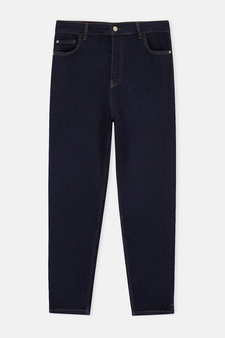 Trendyol Curve Damen Dunkelblau Einfarbig Skinny Hohe Taille Große Größen Jeans - Image 3