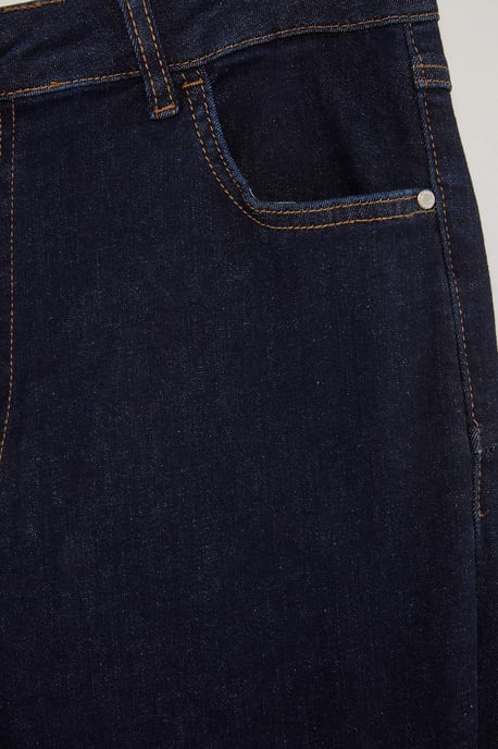 Trendyol Curve Damen Dunkelblau Einfarbig Skinny Hohe Taille Große Größen Jeans - Image 4