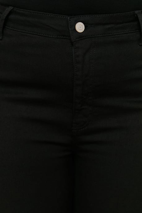 Trendyol Curve Damen Schwarz Einfarbig Skinny Hohe Taille Große Größen Jeans - Image 4