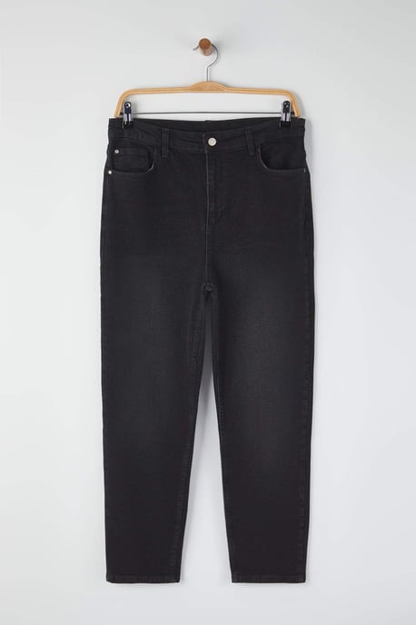 Trendyol Curve Damen Grau Einfarbig Skinny Hohe Taille Große Größen Jeans - Image 4