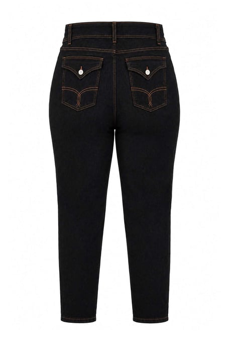 Trendyol Curve Damen Schwarz Einfarbig Skinny Normale Taille Große Größen Jeans - Image 3