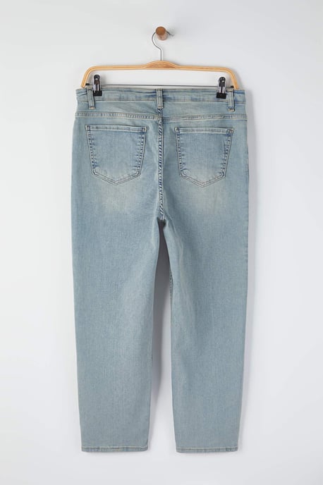 Trendyol Curve Damen Blau Einfarbig Skinny Hohe Taille Große Größen Jeans - Image 5