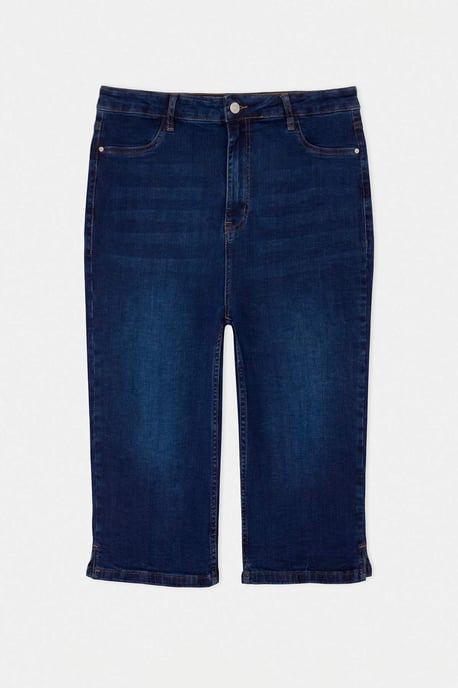 Trendyol Curve Damen Dunkelblau Einfarbig Skinny Hohe Taille Große Größen Jeans - Image 3