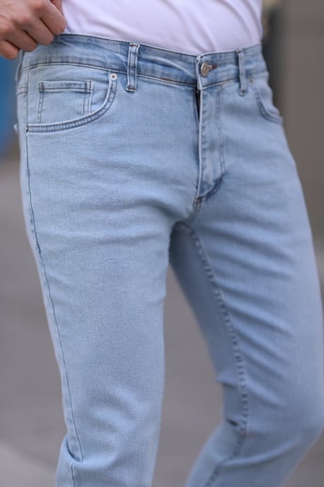 TRENDYOL MAN Herren Blau Einfarbig Skinny Normale Taille Jeans - Image 2