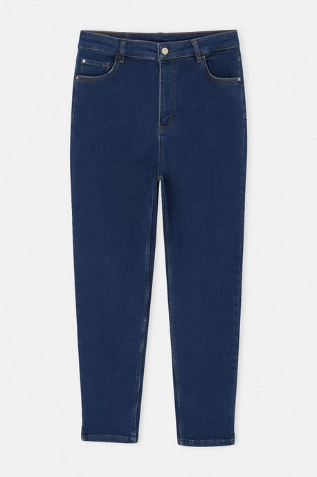 Trendyol Curve Damen Blau Einfarbig Skinny Hohe Taille Große Größen Jeans - Image 3