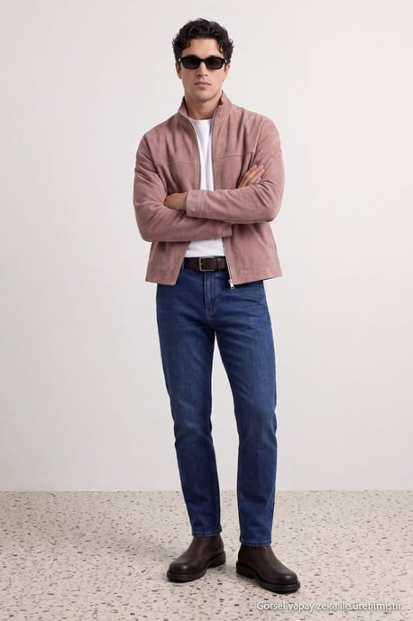 TRENDYOL MAN Herren Dunkelblau Einfarbig Skinny Normale Taille Jeans - Image 2