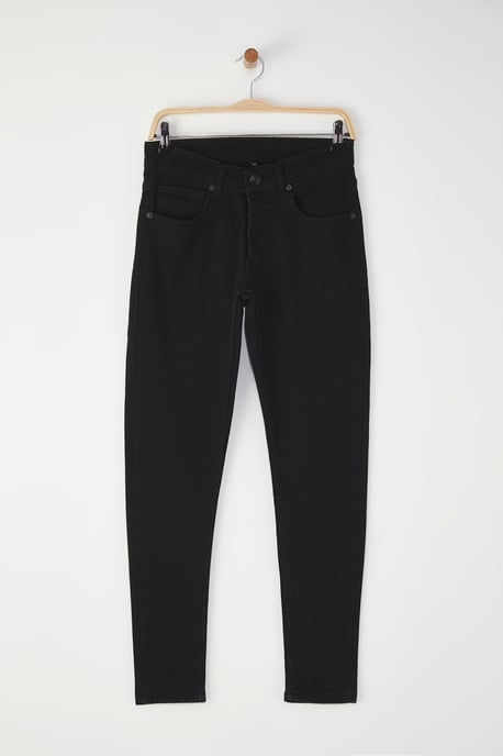 TRENDYOL MAN Herren Schwarz Einfarbig Skinny Normale Taille Jeans - Image 5