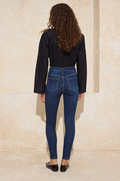 TRENDYOLMİLLA Damen Blau Einfarbig Skinny Hohe Taille Jeans - Image 3