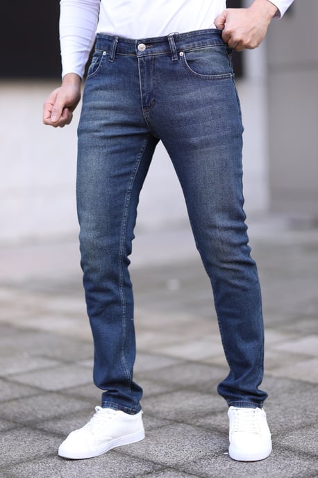TRENDYOL MAN Herren Dunkelblau Einfarbig Skinny Normale Taille Jeans - Image 6