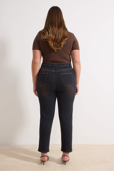 Trendyol Curve Damen Braun Einfarbig Skinny Hohe Taille Große Größen Jeans - Image 3