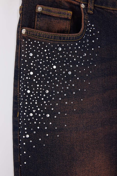 Trendyol Curve Damen Braun Einfarbig Skinny Hohe Taille Große Größen Jeans - Image 5