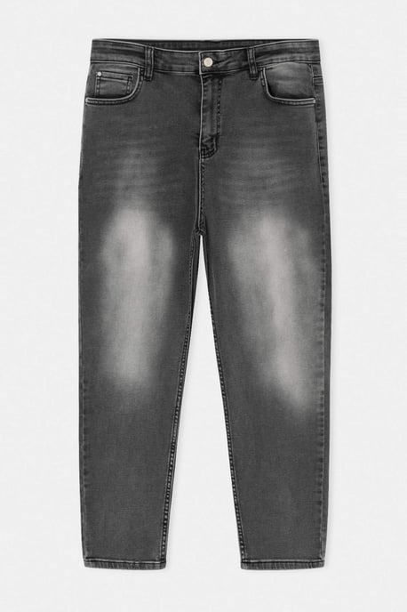 Trendyol Curve Damen Grau Einfarbig Skinny Hohe Taille Große Größen Jeans - Image 3