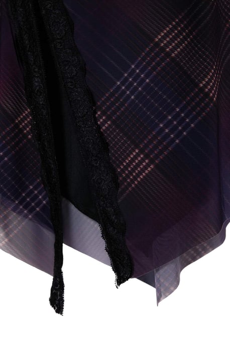 TRENDYOLMİLLA Damen Schwarz Kariert Midi Asymmetrisch Asymmetrisch Röcke - Image 3