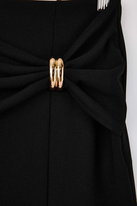 TRENDYOLMİLLA Damen Schwarz Einfarbig Midi Bleistift Rock Röcke - Image 5