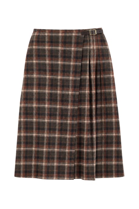 TRENDYOLMİLLA Damen Kariert Midi Wickel Röcke - Image 1
