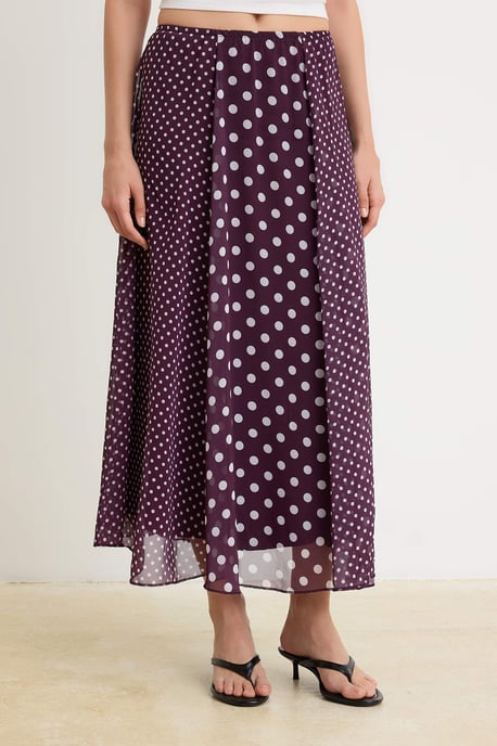 TRENDYOLMİLLA Damen Bordeaux Kariert Midi A-Linie Röcke - Image 2