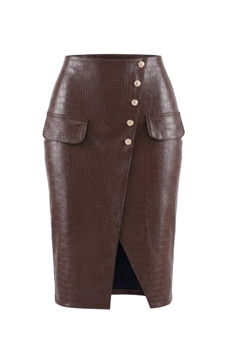 TRENDYOLMİLLA Damen Einfarbig Midi Bleistift Rock Röcke - Image 4