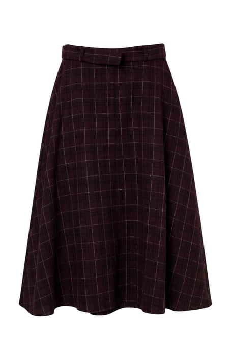 TRENDYOLMİLLA Damen Kariert Midi A-Linie Röcke - Image 2