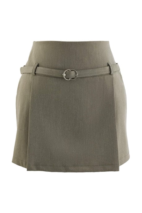 TRENDYOLMİLLA Damen Khaki Einfarbig Kurz / Mini Röcke - Image 1