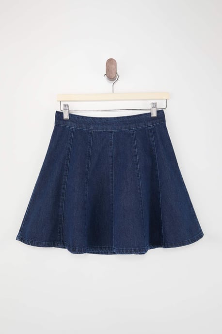 TRENDYOLMİLLA Damen Dunkelblau Einfarbig Kurz / Mini Skater Röcke - Image 4