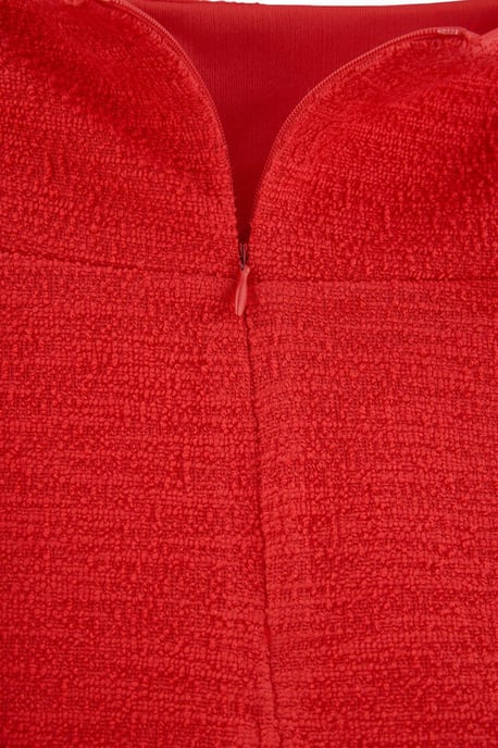 Trendyol Curve Damen Rot Einfarbig Kurz / Mini Skater Große Größen Röcke - Image 2