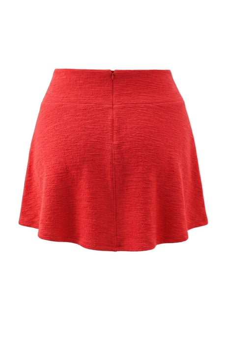 Trendyol Curve Damen Rot Einfarbig Kurz / Mini Skater Große Größen Röcke - Image 3