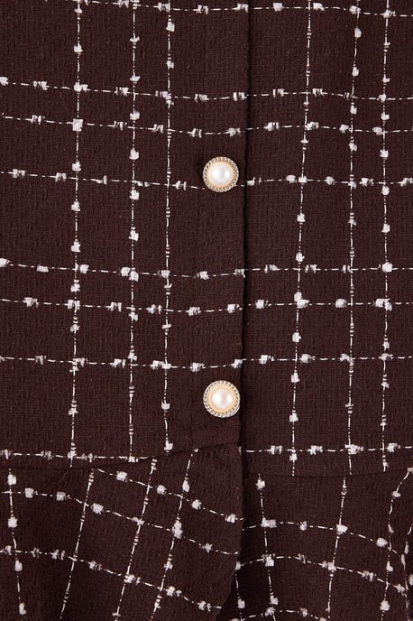 Trendyol Curve Damen Braun Gestreift Kurz / Mini Große Größen Röcke - Image 4