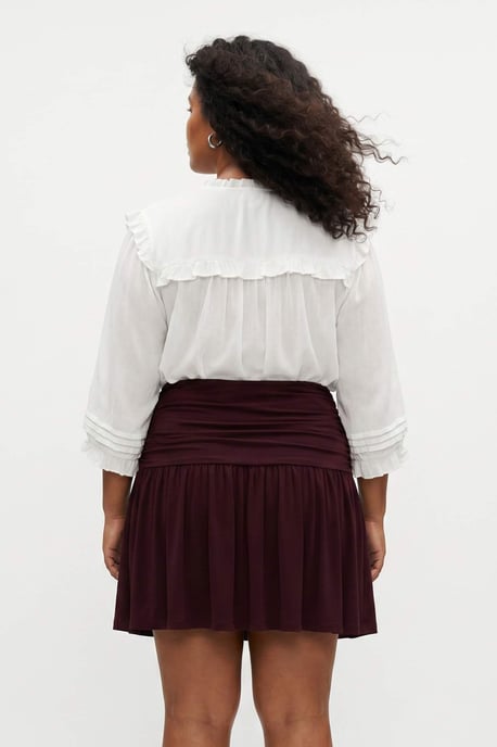 Trendyol Curve Damen Braun Einfarbig Kurz / Mini Skater Große Größen Röcke - Image 2
