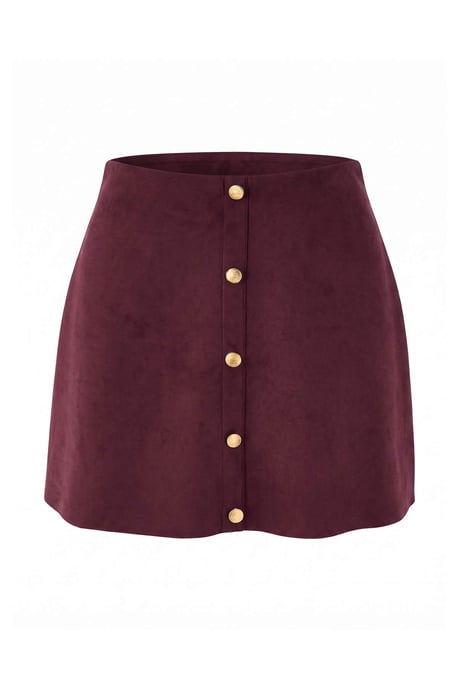 TRENDYOLMİLLA Damen Bordeaux Einfarbig Kurz / Mini A-Linie Röcke - Image 4