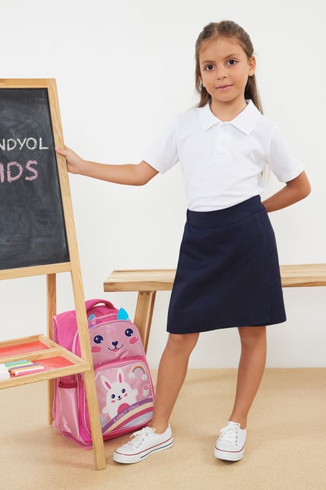 TRENDYOLKIDS Mädchen Dunkelblau Einfarbig Kurz / Mini Basic A-Linie Röcke - Image 5