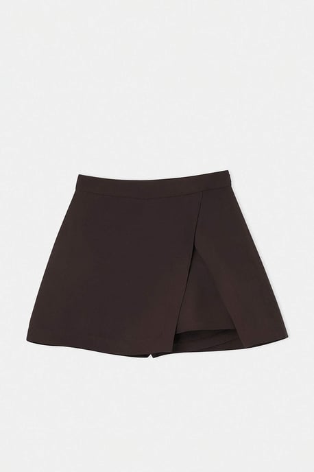 TRENDYOLMİLLA Damen Braun Einfarbig Kurz / Mini Hosenrock Röcke - Image 4