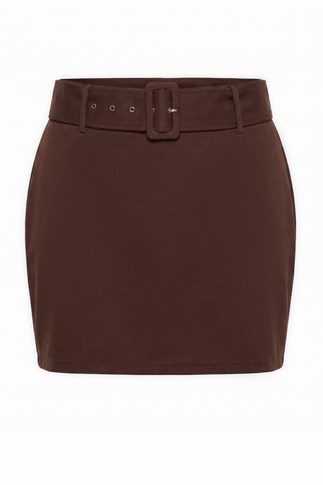 Trendyol Curve Damen Braun Einfarbig Kurz / Mini Hosenrock Große Größen Röcke - Image 4