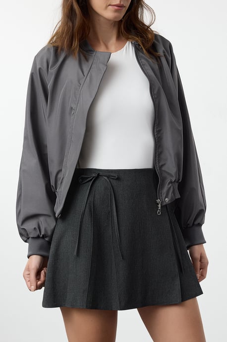 TRENDYOLMİLLA Damen Grau Einfarbig Kurz / Mini A-Linie A-Linie Röcke - Image 4