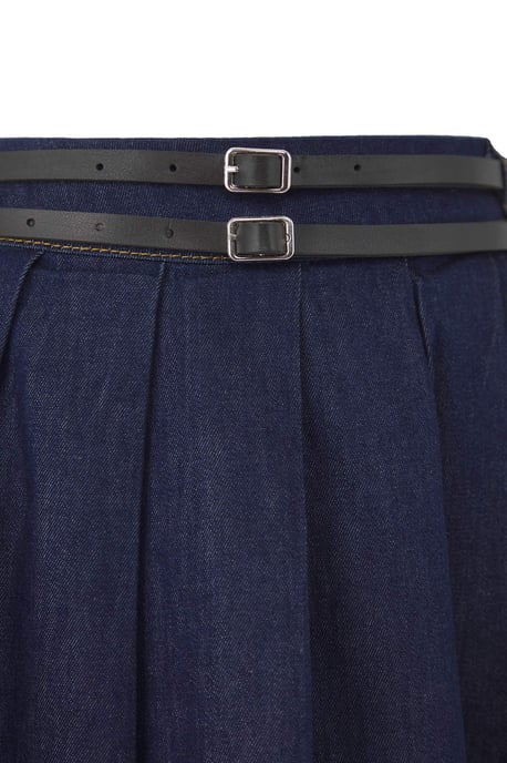 TRENDYOLMİLLA Damen Dunkelblau Einfarbig Kurz / Mini Volantsaum Skater Röcke - Image 5