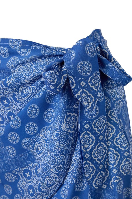 TRENDYOLMİLLA Damen Blau Ethno-Muster Extra Kurz / Super Mini Röcke - Image 4