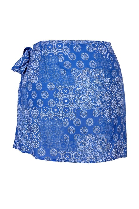 TRENDYOLMİLLA Damen Blau Ethno-Muster Extra Kurz / Super Mini Röcke - Image 5