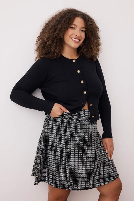 Trendyol Curve Damen Schwarz Einfarbig Kurz / Mini Große Größen Röcke - Image 6