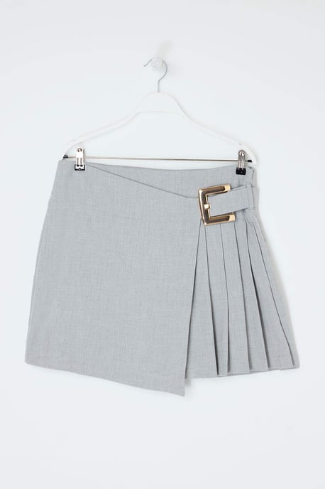 Trendyol Curve Damen Grau Einfarbig Kurz / Mini Große Größen Röcke - Image 2
