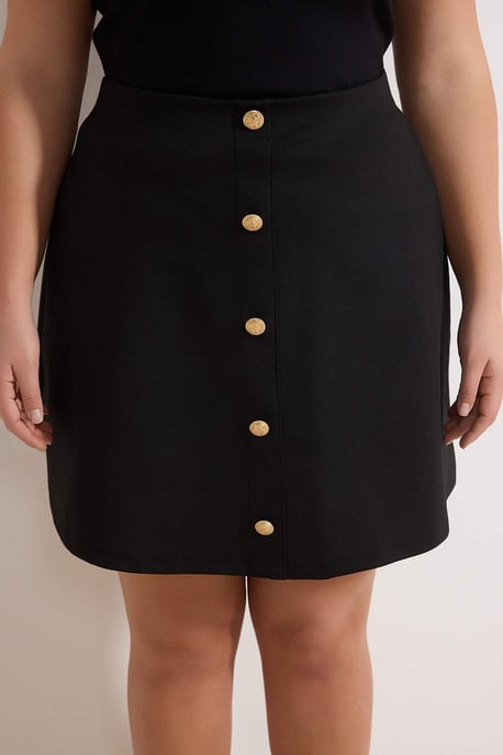 Trendyol Curve Damen Schwarz Einfarbig Kurz / Mini Große Größen Röcke - Image 5