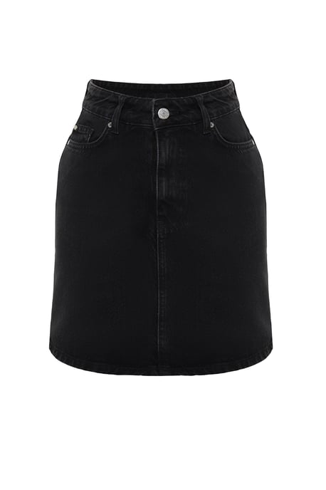 TRENDYOLMİLLA Damen Schwarz Einfarbig Kurz / Mini Bleistift Rock Bleistift Rock Röcke - Image 5