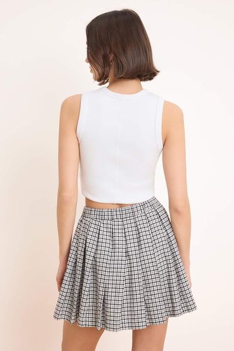 TRENDYOLMİLLA Damen Mehrfarbig Kariert Kurz / Mini Plissiert Skater Röcke - Image 2