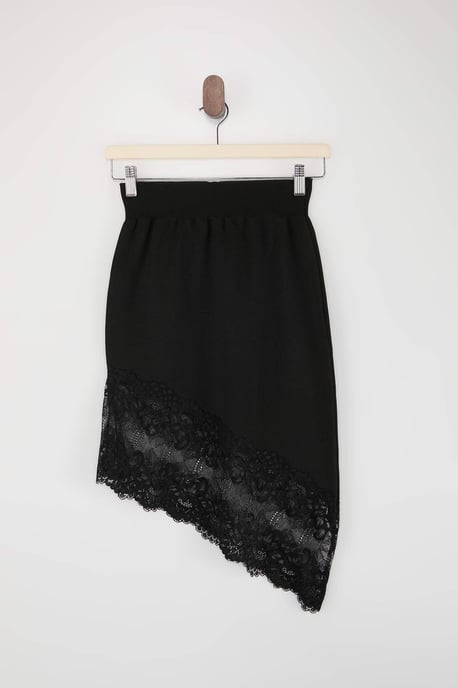 TRENDYOLMİLLA Damen Schwarz Einfarbig Kurz / Mini Bleistift Rock Röcke - Image 4