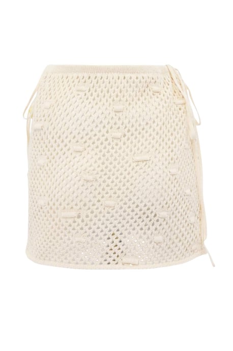 TRENDYOLMİLLA Damen Beige Geblümt Kurz / Mini Bleistift Rock Röcke - Image 4