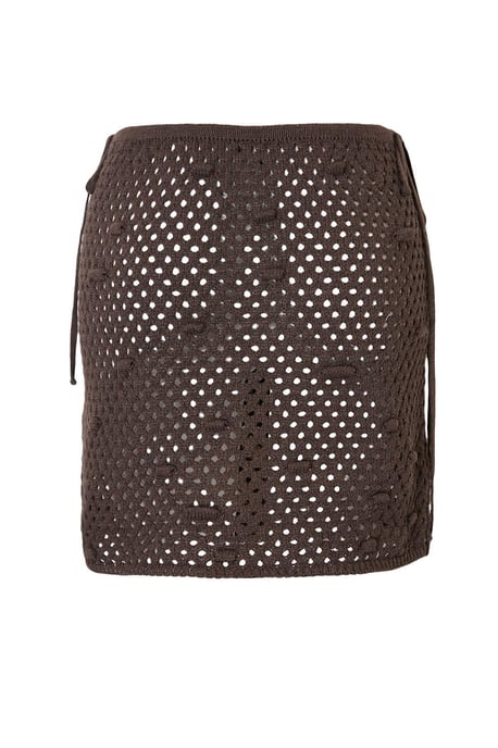 TRENDYOLMİLLA Damen Braun Geblümt Kurz / Mini Bleistift Rock Röcke - Image 4