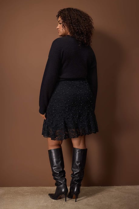 Trendyol Curve Damen Schwarz Einfarbig Kurz / Mini Große Größen Röcke - Image 5