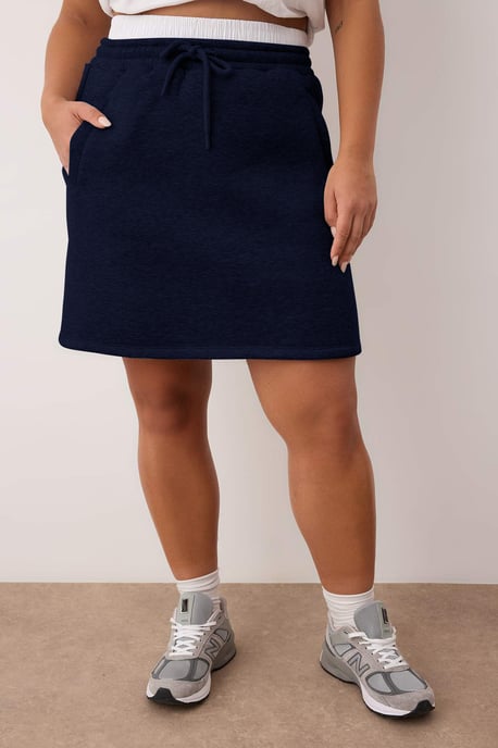 Trendyol Curve Damen Dunkelblau Einfarbig Kurz / Mini Große Größen Röcke - Image 2