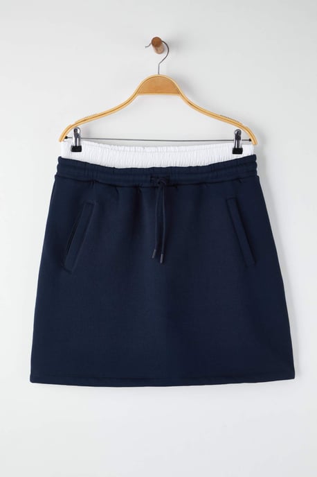 Trendyol Curve Damen Dunkelblau Einfarbig Kurz / Mini Große Größen Röcke - Image 4